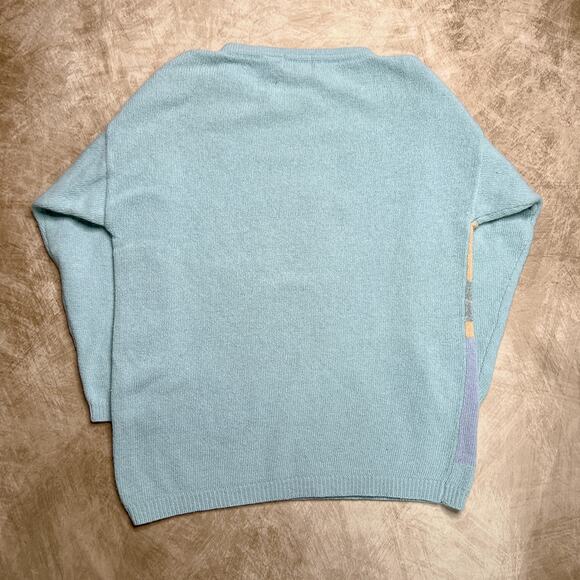 Vintage 80s Renee Tener For Jeanne Pierre Pop Art Floral Daisy Print Sweater - Picture 3 of 5